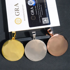 Custom Memory Circle VVS Moissanite Photo Pendant