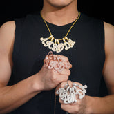 GL Hip Hop Fashion Design S925 Moissanite Letter Custom Initial Pendant