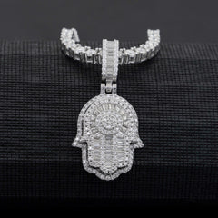 GL Hand of Fatima Hip Hop Jewelry VVS Diamond Pendant