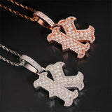 GL Iced Out Silver VVS Moissanite Hip Hop Individual Letter "K B J" Pendant