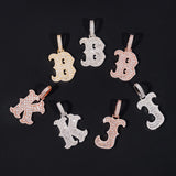 GL Iced Out Silver VVS Moissanite Hip Hop Individual Letter "K B J" Pendant