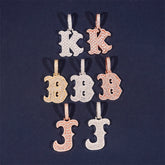 GL Iced Out Silver VVS Moissanite Hip Hop Individual Letter "K B J" Pendant
