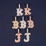 GL Iced Out Silver VVS Moissanite Hip Hop Individual Letter "K B J" Pendant