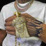 GL Ice Out Moissaite Oversized Jesus Pendant