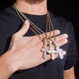 GL Baguette Cross VVS Moissanite Diamond Pendants