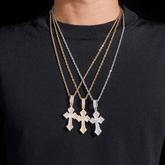 【US 3 Days Delivery】GL Baguette Cross VVS Moissanite Diamond Pendants