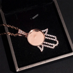 Custom Hamsa Hand Photo Pendant