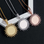 Custom Sunflower Shape Photo Pendant