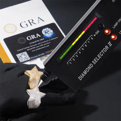 GL 3.9 Ct. Star Design Iced Out Moissanite Diamond Ring