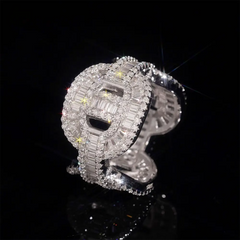 GL Luxury Emerald Moissanite Cuban Ring