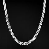 GL 12.6mm 925 Silver Hip Hop Moissanite Cuban Link Chain Necklace