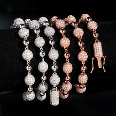 8MM Micro Pave VVS Moissanite Rosary Chain