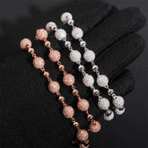 8MM Micro Pave VVS Moissanite Rosary Chain