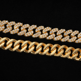 GL VVS Baguette 5A+ Diamond 20MM Miami Cuban Link Chain Iced Out  In 16K Glod Plated