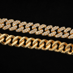 GL VVS Baguette 5A+ Diamond 20MM Miami Cuban Link Chain Iced Out In 16K Glod Plated