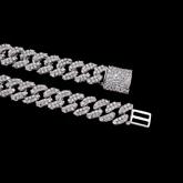 GL VVS Baguette 5A+ Diamond 20MM Miami Cuban Link Chain Iced Out In 16K Glod Plated