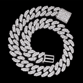 GL VVS Baguette 5A+ Diamond 20MM Miami Cuban Link Chain Iced Out In 16K Glod Plated