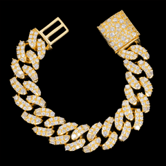 GL VVS Baguette 5A+ Diamond 20MM Miami Cuban Link Chain Iced Out In 16K Glod Plated