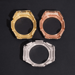 Silver Full Iced Moissanite Diamond Watch Case