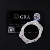 Silver Full Iced Moissanite Diamond Watch Case