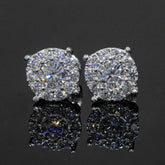 【US 3 Days Delivery】GL 8.8mm Full lced Out Moissanite Halo 16K Gold Plated S925 Silver Earings