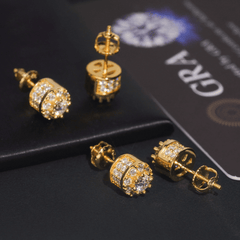 GL Hip Hop Earrings VVS Moissanite Diamond Stud 925 Sterling Silver