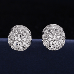 GL Hip Hop Earrings VVS Moissanite Diamond Stud 925 Sterling Silver