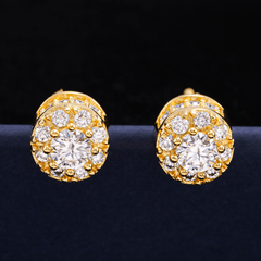 GL Hip Hop Earrings VVS Moissanite Diamond Stud 925 Sterling Silver