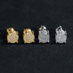 GL 925 Sterling Silver VVS Round Cut Moissanite Classic Stud Earring