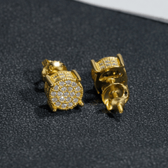 GL 925 Sterling Silver VVS Round Cut Moissanite Classic Stud Earring