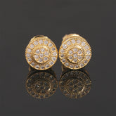 【US 3 Days Delivery】GL Hip Hop 925 Sterling Silver VVS Moissanite Diamond Stud Earrings