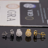 GL Hip Hop 925 Sterling Silver VVS Moissanite Diamond Stud Earrings