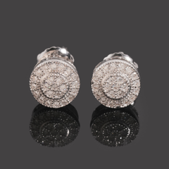【US 3 Days Delivery】GL Hip Hop 925 Sterling Silver VVS Moissanite Diamond Stud Earrings