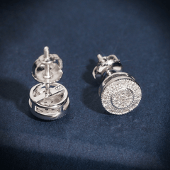 GL Hip Hop 925 Sterling Silver VVS Moissanite Diamond Stud Earrings