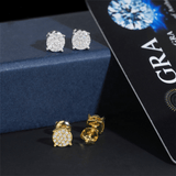 GL 925 Sterling Silver VVS Moissanite Stud Earrings