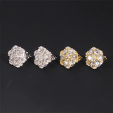 GL Hiphop Jewelry 925 Sterling Silver VVS Round Cut Moissanite Stud Earring