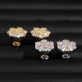 GL Hiphop Jewelry 925 Sterling Silver VVS Round Cut Moissanite Stud Earring