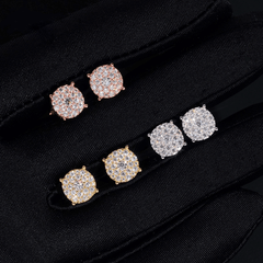 GL Fashion Style VVS Round Moissanite Earrings