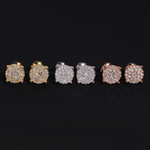 GL Fashion Style VVS Round Moissanite Earrings