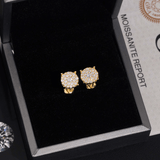 GL Fashion Style VVS Round Moissanite Earrings