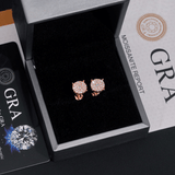 GL Fashion Style VVS Round Moissanite Earrings