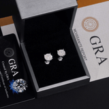 GL Fashion Style VVS Round Moissanite Earrings