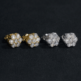 GL Hip Hop Earrings 925 Sterling Silver Moissanite Stud Earrings