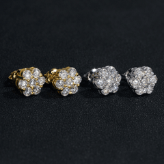 GL Hip Hop Earrings 925 Sterling Silver Moissanite Stud Earrings