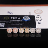 GL Fashion Round Cut VVS Diamond Moissanite Classic Silver Earrings