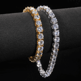 GL3MM 4MM 6MM 5A+ Diamond Tennis Chain 14K Gold Plated