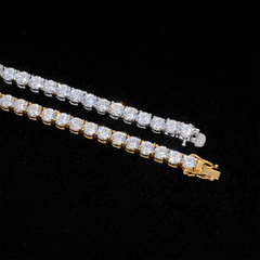 GL3MM 4MM 6MM 5A+ Diamond Tennis Chain 14K Gold Plated