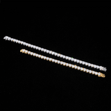 GL3MM 4MM 6MM 5A+ Diamond Tennis Chain 14K Gold Plated