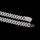 GL 14MM Sharp Cuban Link Chain Hip Hop Iced Out 5a+ Diamond 16K Gold Plated