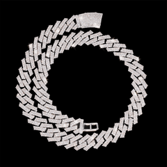 GL 13MM Sharp Cuban Link Chain Hip Hop Iced Out 5a+ Diamond 16K Gold Plated